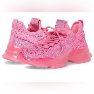 NWT Steve Madden pink maxima crystal rhinestone tennis shoes